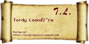Tordy Leonóra névjegykártya